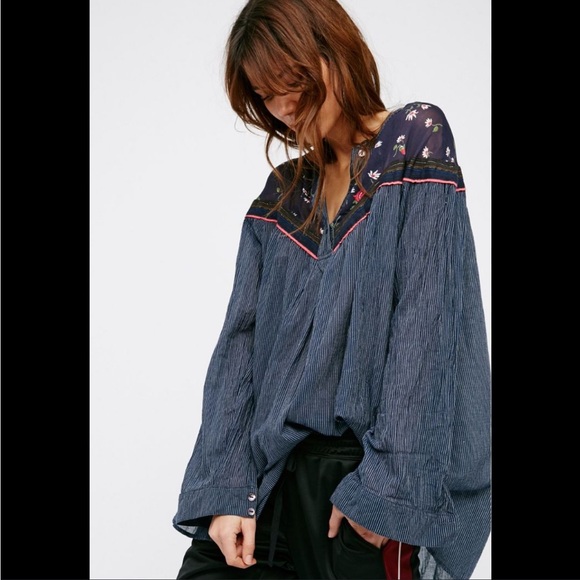 Free People long sleeve tunic hearts & colors top - Picture 3 of 8